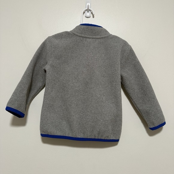 Ralph Lauren Gray Fleece Quarter Snap Skiing Polo Bear Blue Trim Boy 24 Months - Picture 5 of 5